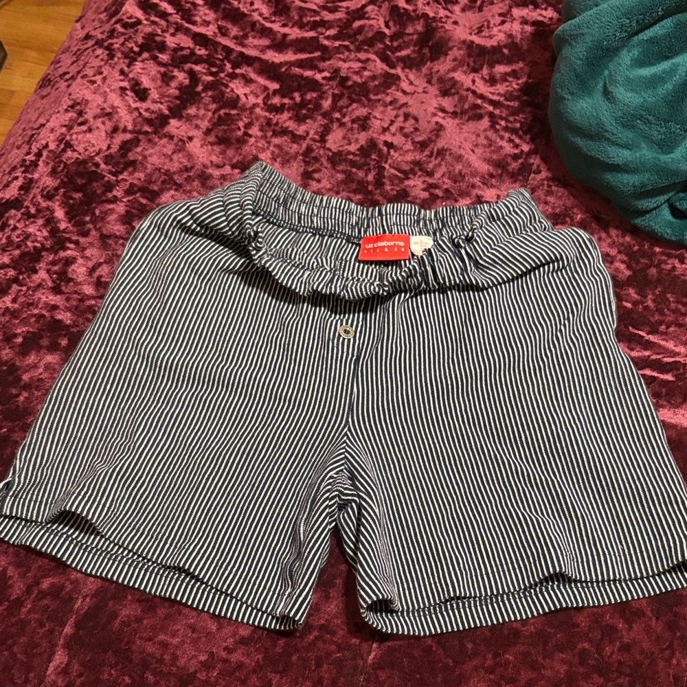 Striped Black and White Women Shorts
